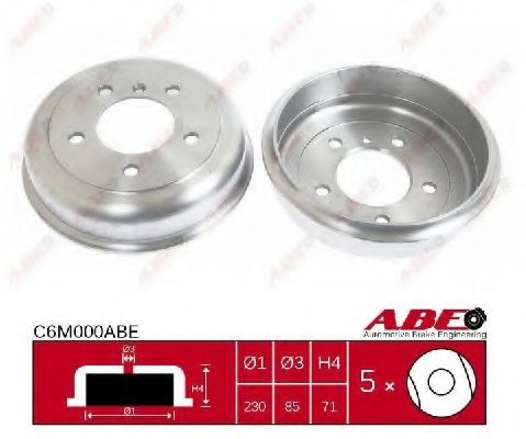 Тормозной барабан ABE C6M000ABE Тормозной барабан ABE C6M000ABE