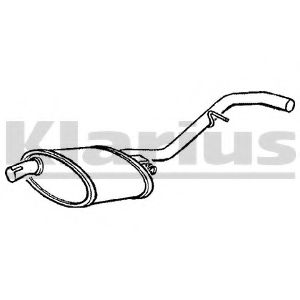 Средний глушитель выхлопных газов klarius 230288