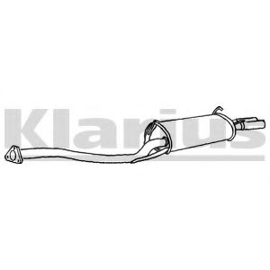 Глушитель выхлопных газов конечный klarius RR215D