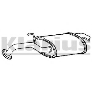 Глушитель выхлопных газов конечный klarius HY135T