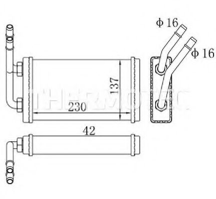 Радиатор печки THERMOTEC D6G010TT