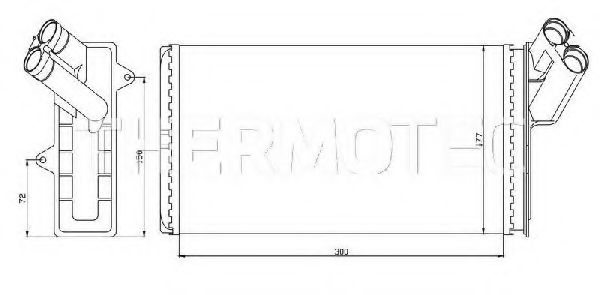Радиатор печки THERMOTEC D6P004TT