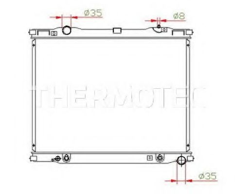 Радиатор охлаждения двигателя THERMOTEC D70305TT