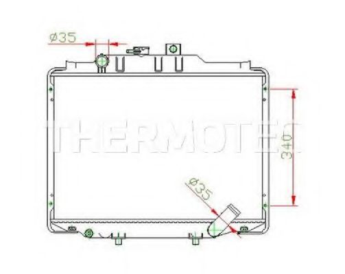Радиатор охлаждения двигателя THERMOTEC D70505TT
