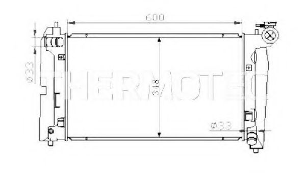 Радиатор охлаждения двигателя THERMOTEC D72023TT