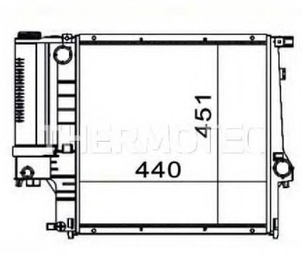 Радиатор охлаждения двигателя THERMOTEC D7B009TT