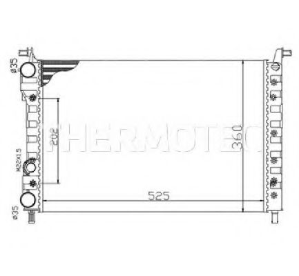 Радиатор охлаждения двигателя THERMOTEC D7F024TT