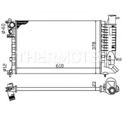 Радиатор охлаждения двигателя THERMOTEC D7P014TT