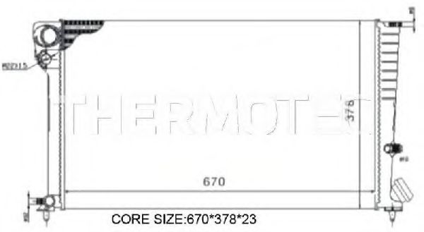 Радиатор охлаждения двигателя THERMOTEC D7P016TT