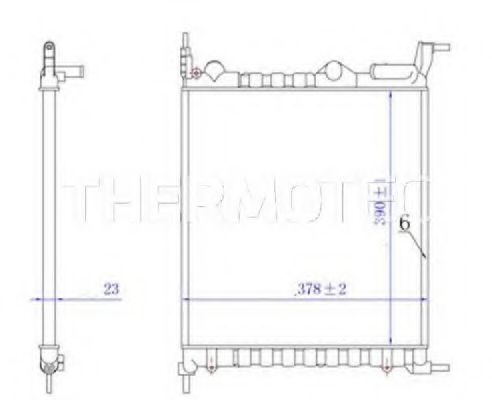Радиатор охлаждения двигателя THERMOTEC D7R013TT