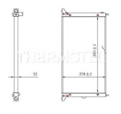 Радиатор охлаждения двигателя THERMOTEC D7W032TT