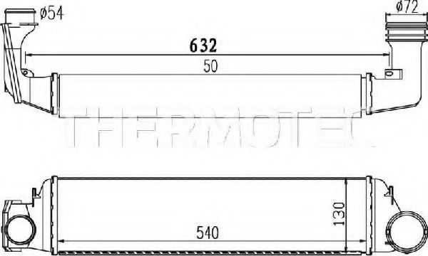 Интеркулер THERMOTEC DAB001TT