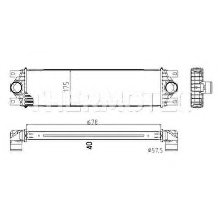 Интеркулер THERMOTEC DAR002TT
