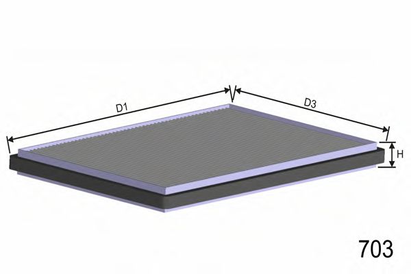 Фильтр салона MISFAT HB162