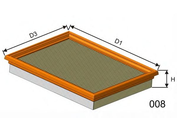 Воздушный фильтр MISFAT P973
