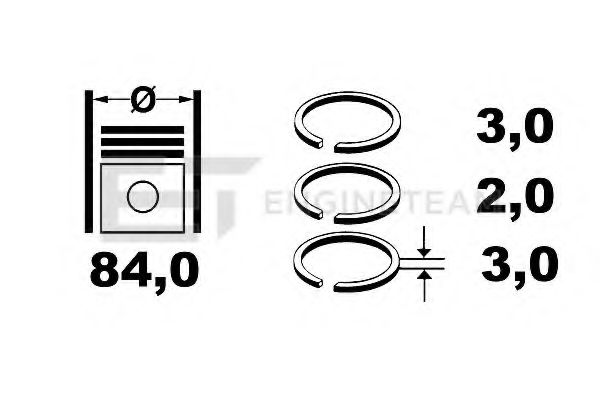 Комплект поршневых колец BMW 11257787083