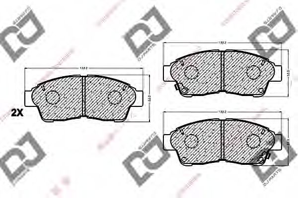 Тормозные колодки DJ PARTS BP1000