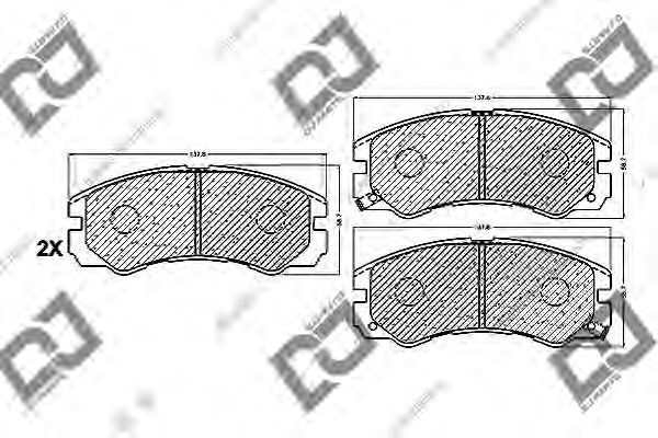 Тормозные колодки DJ PARTS BP1052
