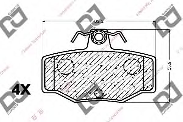 Тормозные колодки DJ PARTS BP1090