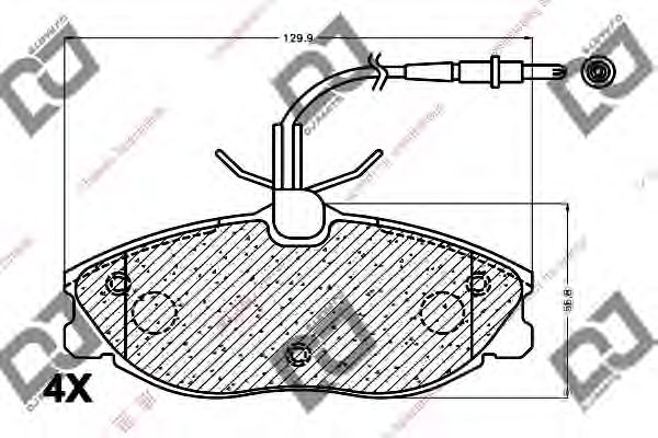 Тормозные колодки DJ PARTS BP1122