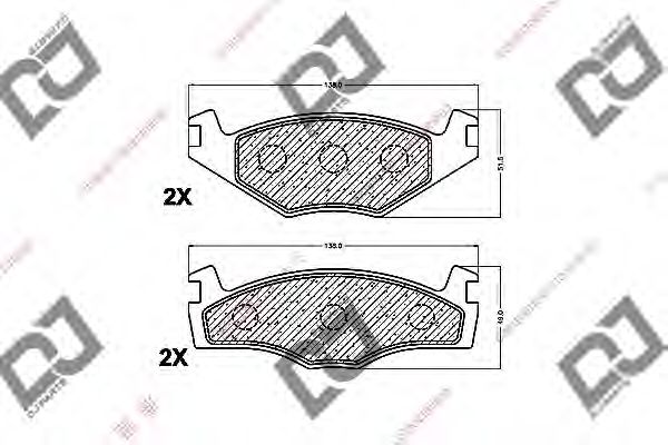 Тормозные колодки DJ PARTS BP1247