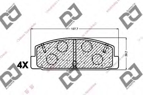 Тормозные колодки DJ PARTS BP1351