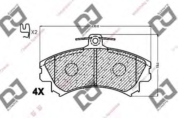 Тормозные колодки DJ PARTS BP1365