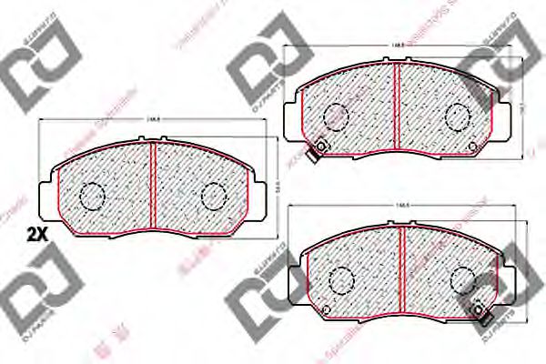 Тормозные колодки DJ PARTS BP1761