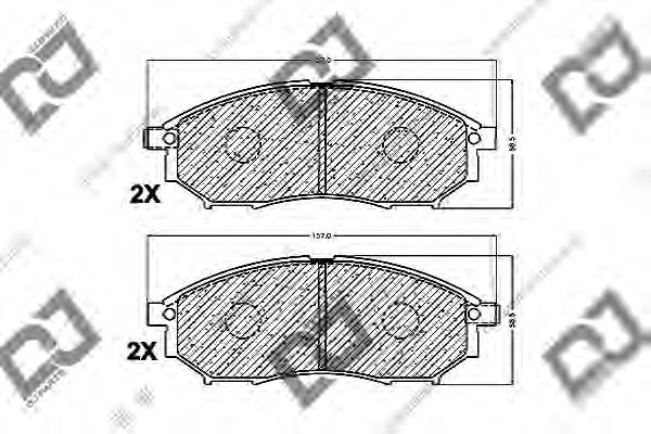 Тормозные колодки DJ PARTS BP1410