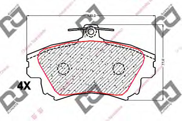 Тормозные колодки DJ PARTS BP1816