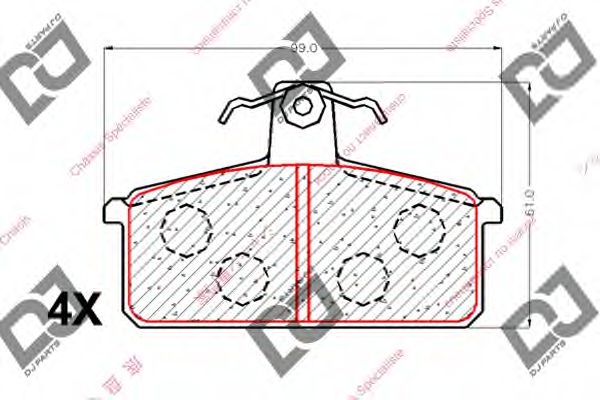 Тормозные колодки DJ PARTS BP1856