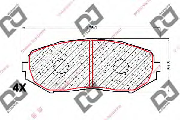 Тормозные колодки DJ PARTS BP1861