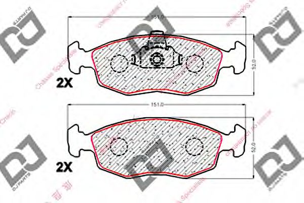 Тормозные колодки DJ PARTS BP1890