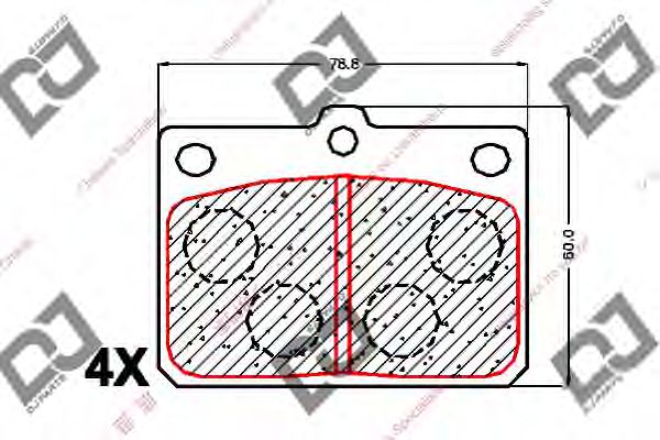 Тормозные колодки djparts BP1546