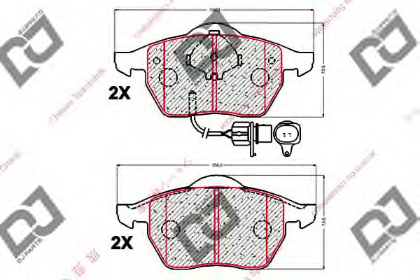 Тормозные колодки DJ PARTS BP1950