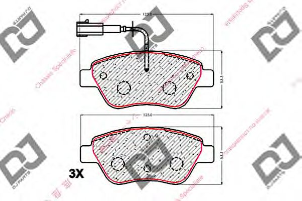 Тормозные колодки DJ PARTS BP1971