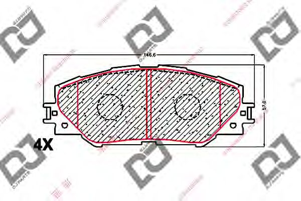 Тормозные колодки DJ PARTS BP1637