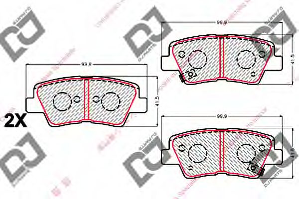 Тормозные колодки DJ PARTS BP2135