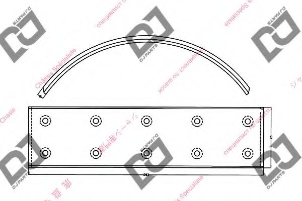 Тормозные колодки, барабанный тормоз djparts BL1042
