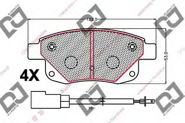 Тормозные колодки DJ PARTS BP2182
