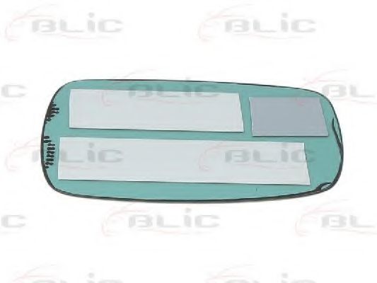 Стекло наружного зеркала BLIC 6102-01-0093P