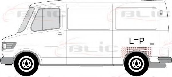Подкрылок BLIC 6504-03-3545560P