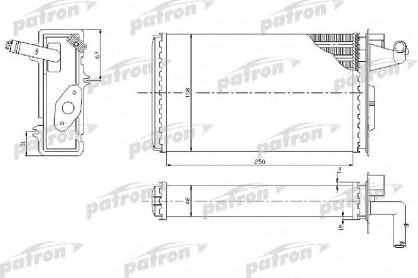 Радиатор печки patron PRS2022