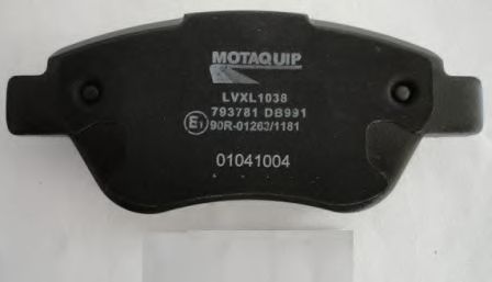 Тормозные колодки MOTAQUIP LVXL1038 Тормозные колодки MOTAQUIP LVXL1038