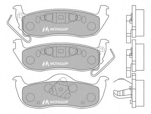 Тормозные колодки MOTAQUIP LVXL1297