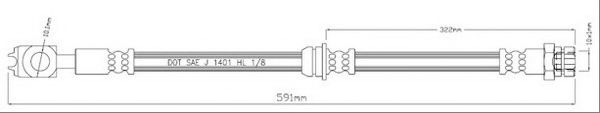 Тормозной шланг MOTAQUIP VBH1190