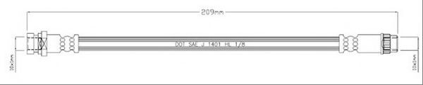 Тормозной шланг MOTAQUIP VBH1241