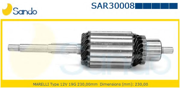 Якорь, стартер sando SAR30008.9
