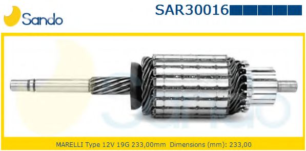 Якорь, стартер sando SAR30016.9
