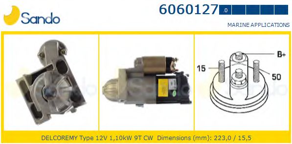 Стартер sando 6060127.0